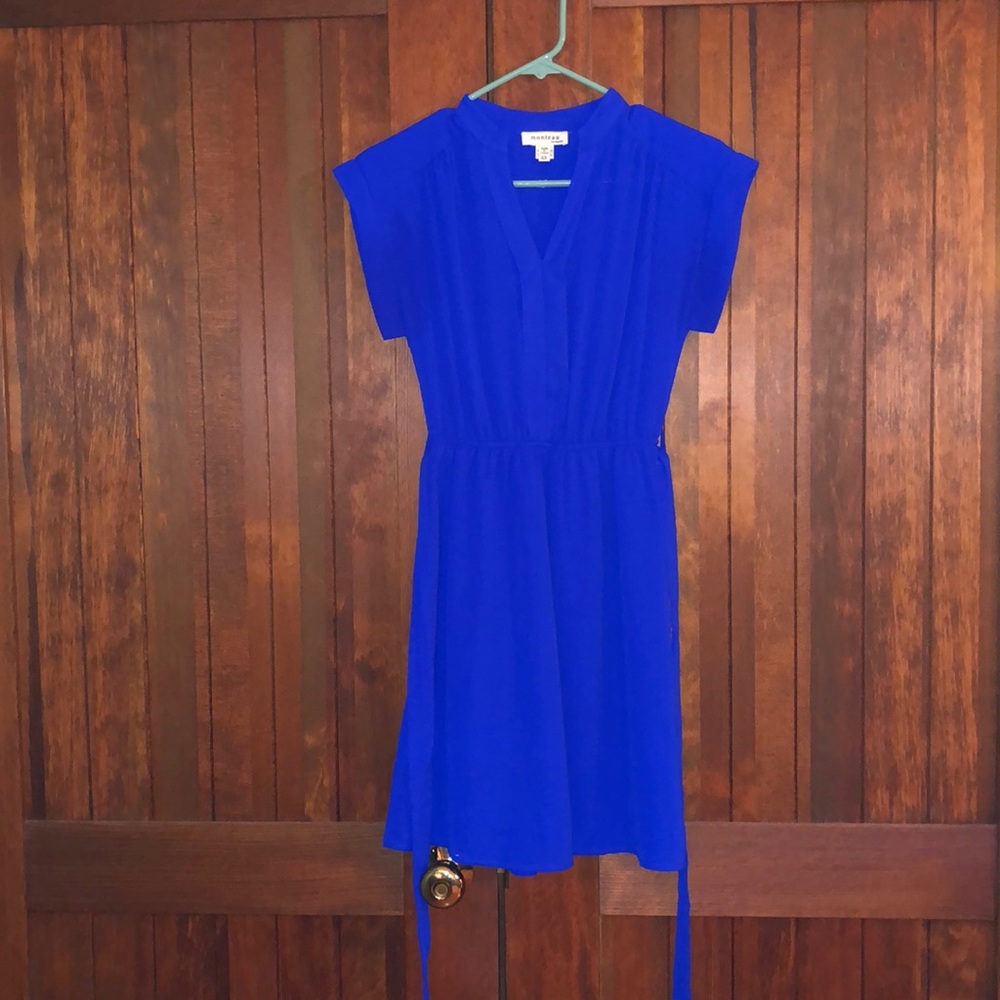 Bright blue dress